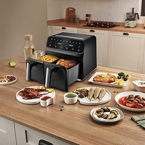 Karaca Multifry XXXL 4+4 Liter digitaler Airfryer mit zwei Kammern - Bild 4