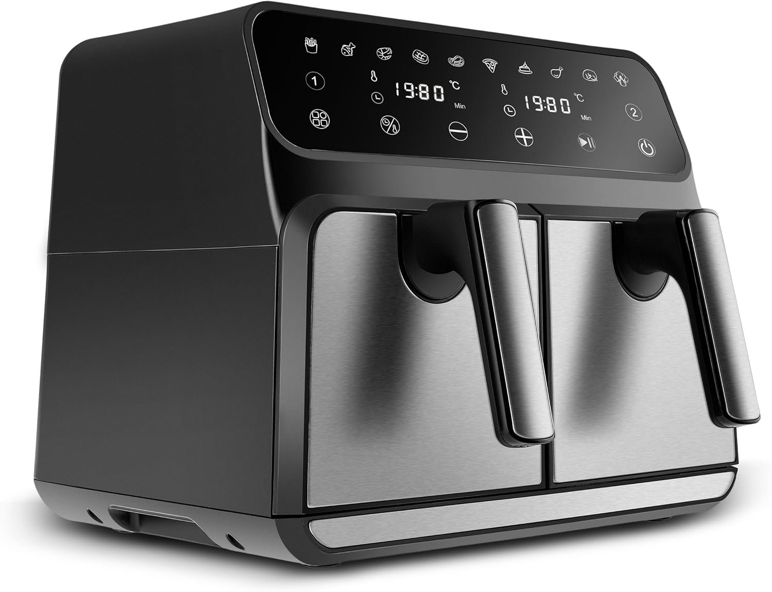 Karaca Multifry XXXL 4+4 Liter digitaler Airfryer mit zwei Kammern - Bild 3