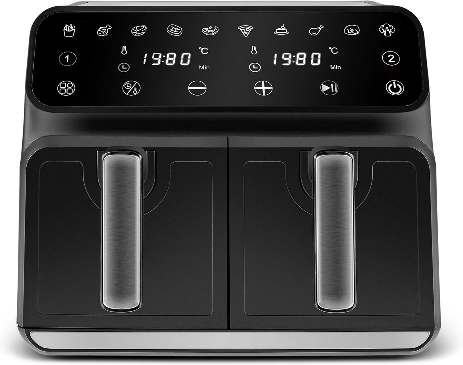 Karaca Multifry XXXL 4+4 Liter digitaler Airfryer mit zwei Kammern
